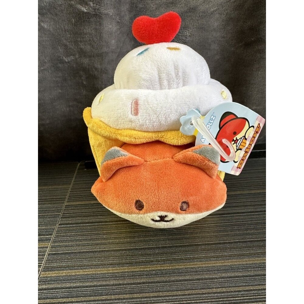 Anirollz Bakery plush Foxiroll Fox in cupcake NWT Coosy STUFFED animal Letz Roll